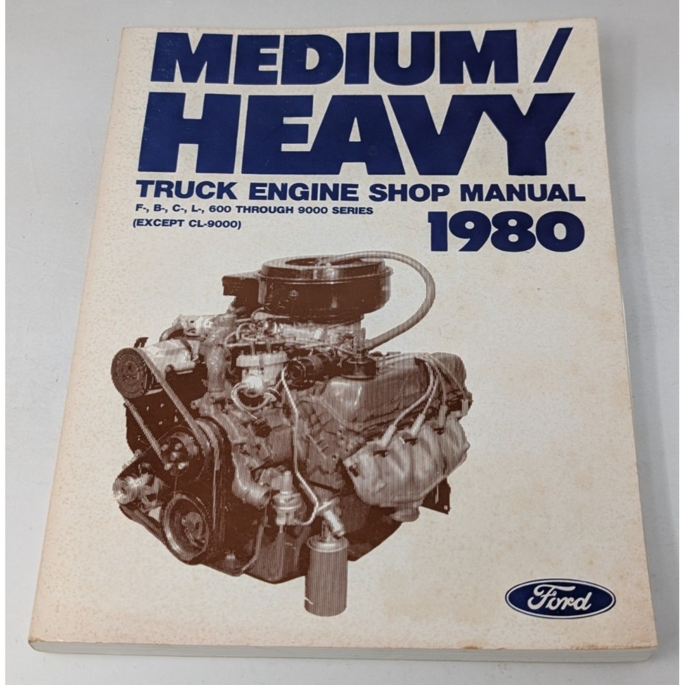 1980 Ford Medium Heavy F-600-9000 Truck Engine Shop Manual Book VTG OEM